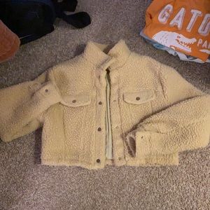 Zaful Crop Teddy Jacket